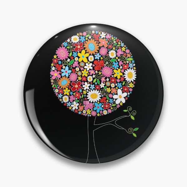 Item preview, Whimsical Colorful Spring Flowers Pop Tree © fatfatin designed and sold by fatfatin.