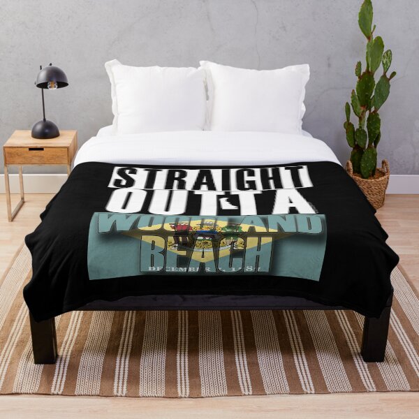 Item preview, Straight Outta Woodland Beach Delaware Flag by Merch Creation Studio designed and sold by MerchCStudio.