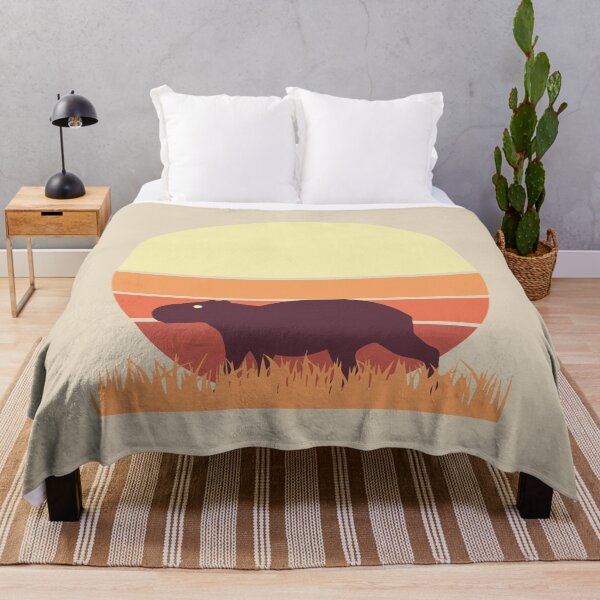 Item preview, Retro Capybara Sunset Vintage Sunrise designed and sold by GriffsGraphix.
