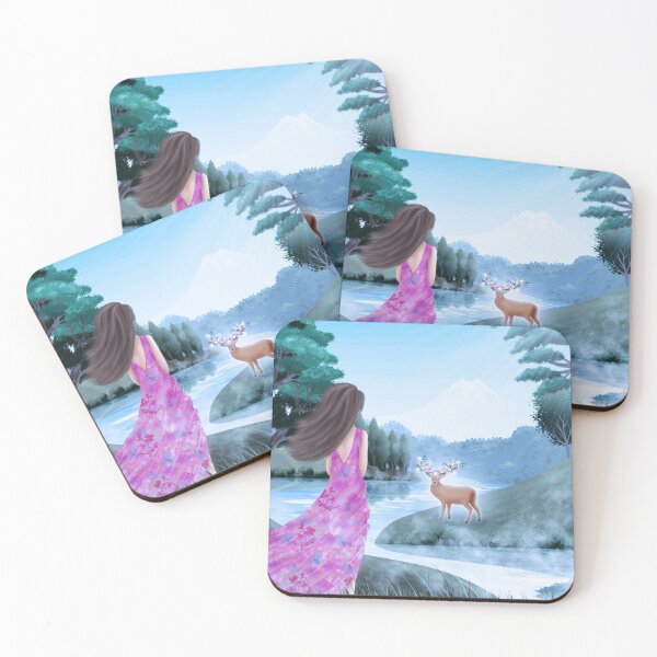 Item preview, Fairy Pretty Girl and Magic Deer | Illustration Art designed and sold by DinaKD.
