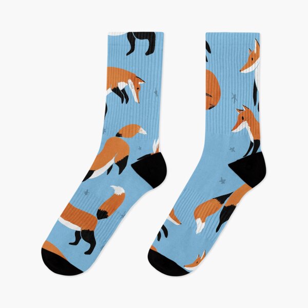 Item preview, Happy fox board in sky blue designed and sold by CoffeePandaArt.