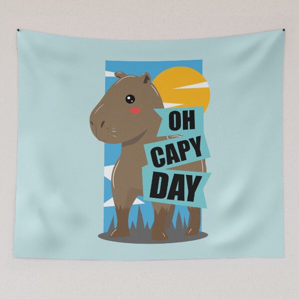 Item preview, Oh Capy Day Happy Capybara Animal Motiviation designed and sold by GriffsGraphix.