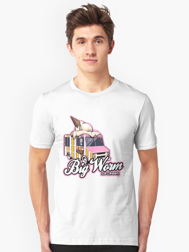 big worm ice cream t shirt