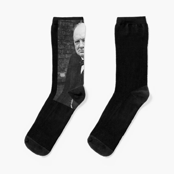 Winston Churchill, Prime Minister of the United Kingdom from 1940 to 1945 and from 1951 to 1955. Socks