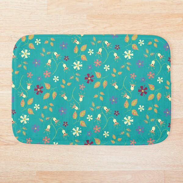 Item preview, Mid Century Flora Light Teal designed and sold by AngieHursh.
