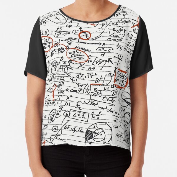 Math Geek Handwritten Notes Chiffon Top