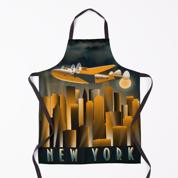Item preview, Art Deco Tall High Rise Buildings New York City Air Plane Vintage A Dreamer`s City designed and sold by 108dragons.