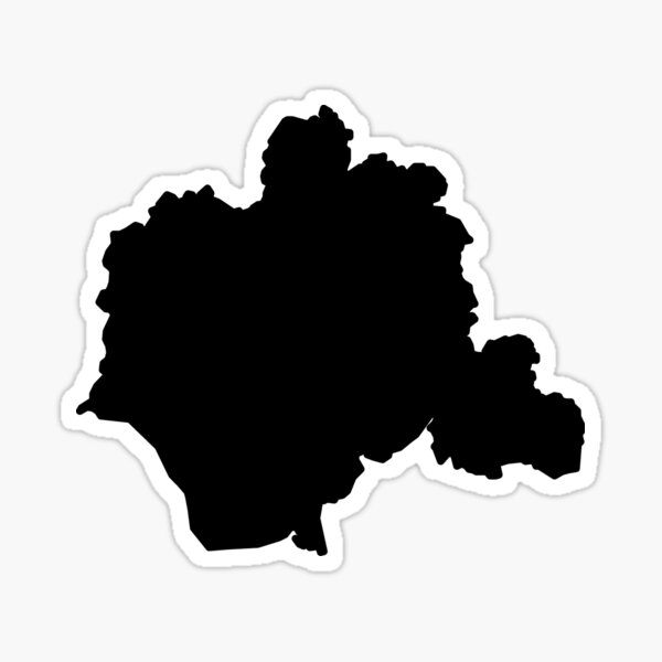 Kontur des Kreises Lippe, ausgefüllt Sticker