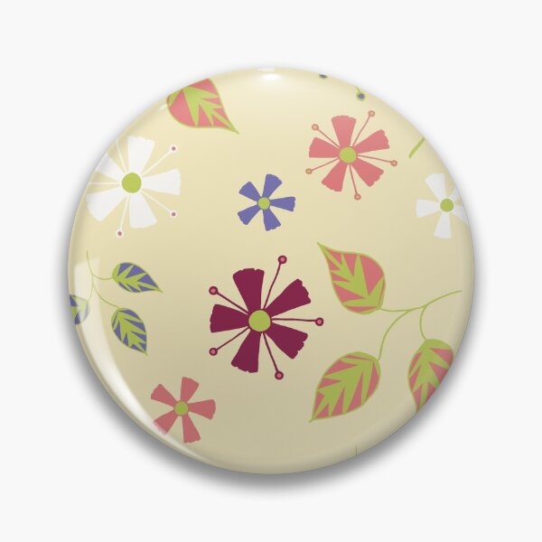 Item preview, Mid Century Flora Vintage Creme designed and sold by AngieHursh.