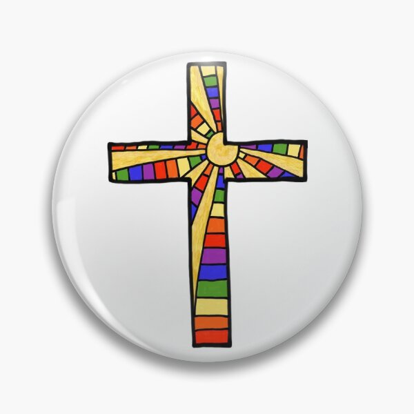 Item preview, Rainbow Sunburst Cross  designed and sold by NeedlingGod.