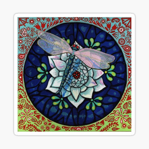 Dragonfly Mandala 2 Sticker