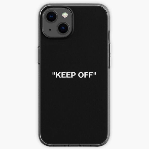 Keep Off – Off White | Black Textured | Hype Edition iPhone Soft Case