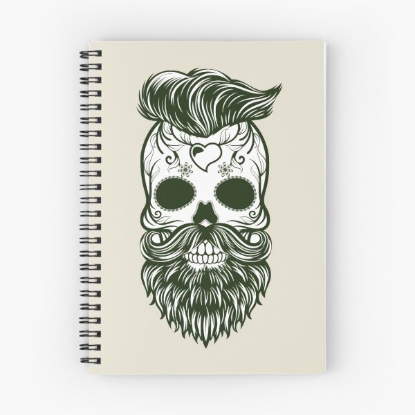 Item preview, Bearded Hipster Sugar Skull designed and sold by reyhutchins.