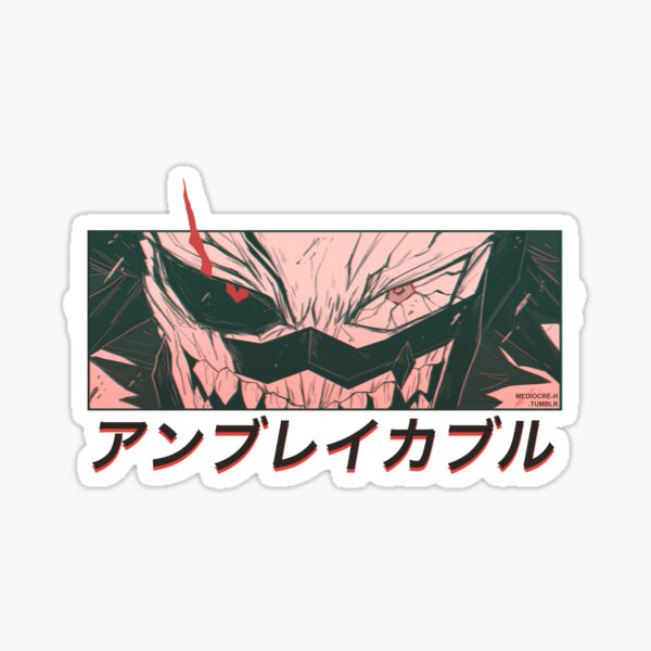Kirishima 'UNBREAKABLE' Red Riot Sticker
