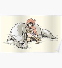 Petite Rouge en le Loup Poster