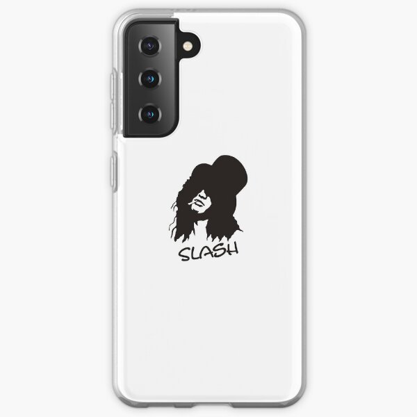 Diseño de guitarrista Slash en blanco y negro Funda blanda para Samsung Galaxy