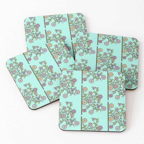 Item preview, Flowers Glow Up - Aquamarine designed and sold by BumbleChynxBee.