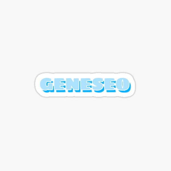"Yellow and blue Geneseo Print" Sticker for Sale by charislaw Redbubble