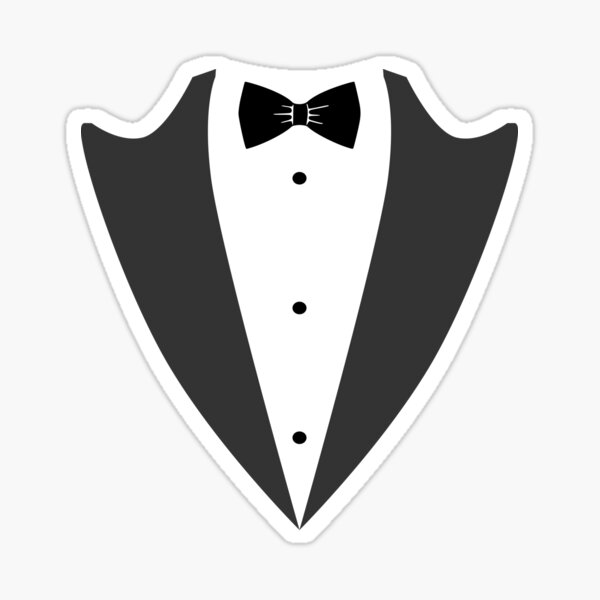 Tuxedo Suit Stickers Redbubble - white suit tuxedo tux roblox