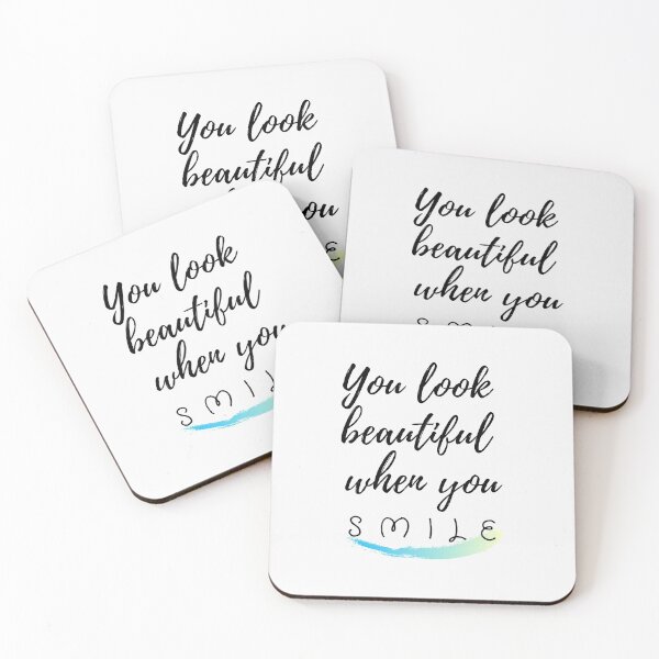 Item preview, You Look Beautiful When You Smile Quote T-shirt Happiness Look designed and sold by WearYourMood.