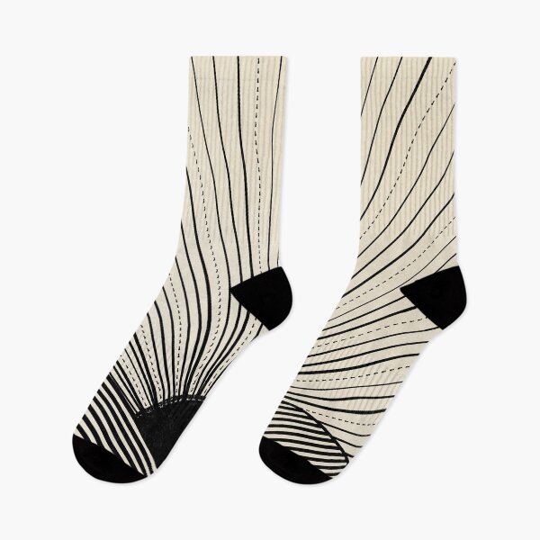 Item preview, Radiant Sun - black on neutral minimal landscape designed and sold by misentangled.