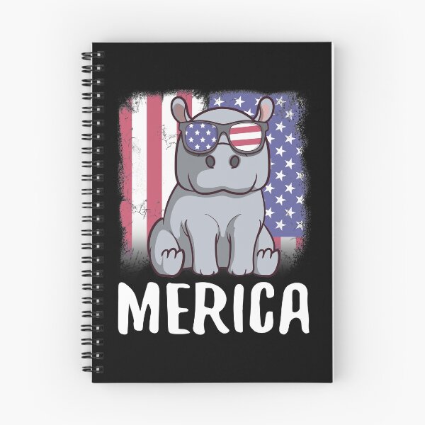 Item preview, Merica Hippopotamus Hippo USA American Flag designed and sold by fatamyfan1.