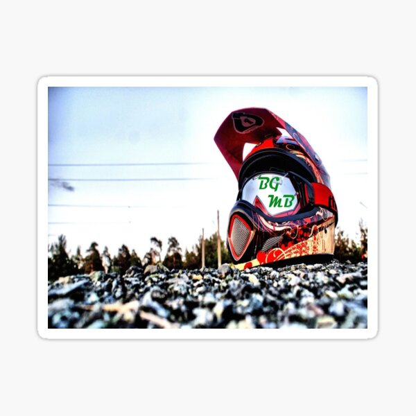 "Mountain bike helmet" Sticker for Sale by amemeperson Redbubble