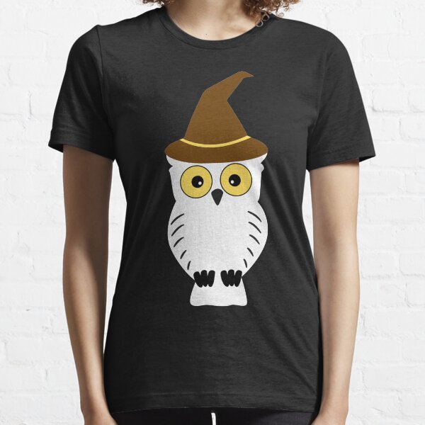Cute snow white owl wearing hat Essential T-Shirt