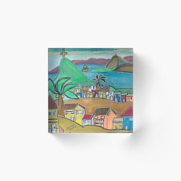 Rio City of love Acrylic Block