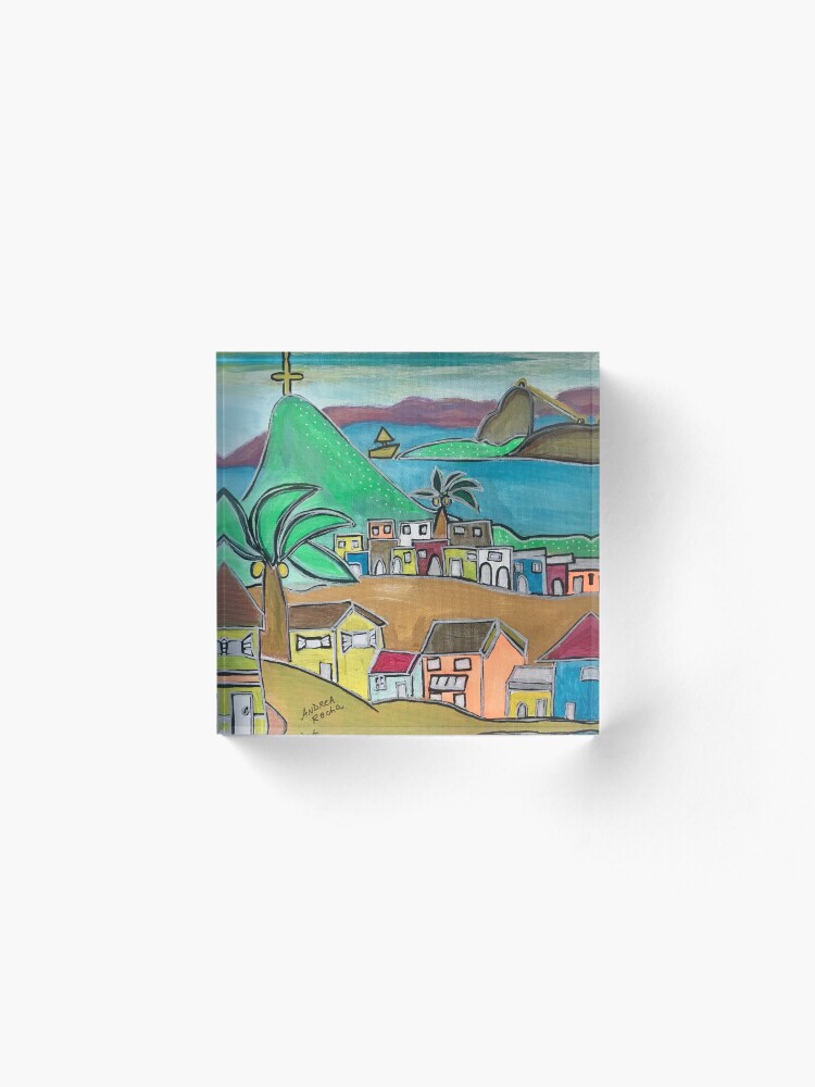 Alternate view of Rio City of love Acrylic Block