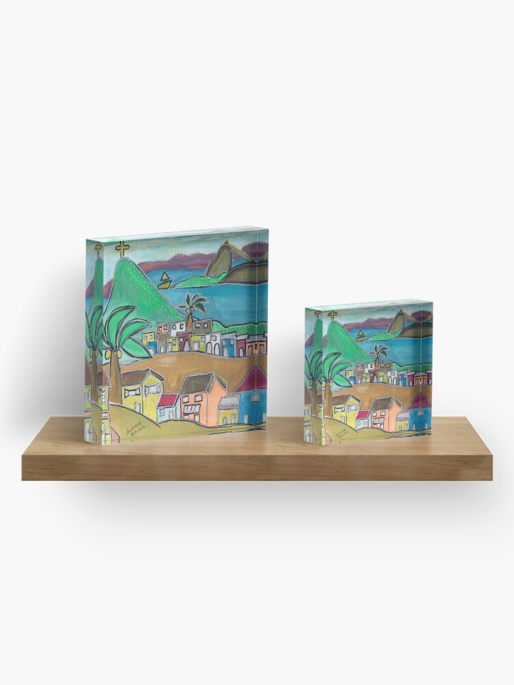 Alternate view of Rio City of love Acrylic Block