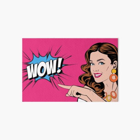 Artikel-Vorschau von Wow! Pop-Art-Frau zeigt Illustration, designt und verkauft von Zummi.