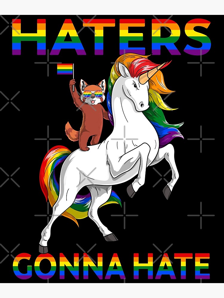 Haters Gonna Hate Funny Red Panda Riding Unicorn T-Shirt Haters Gonna Hate Funny Red Panda Riding Unicorn T-Shirt