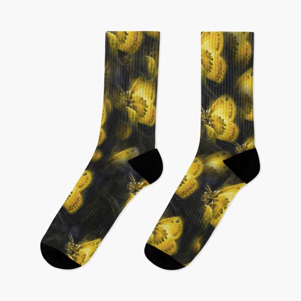 Item preview, Yellow Glowing Butterfly in Sunset pattern "Inner Glow 4" designed and sold by bryansteward.