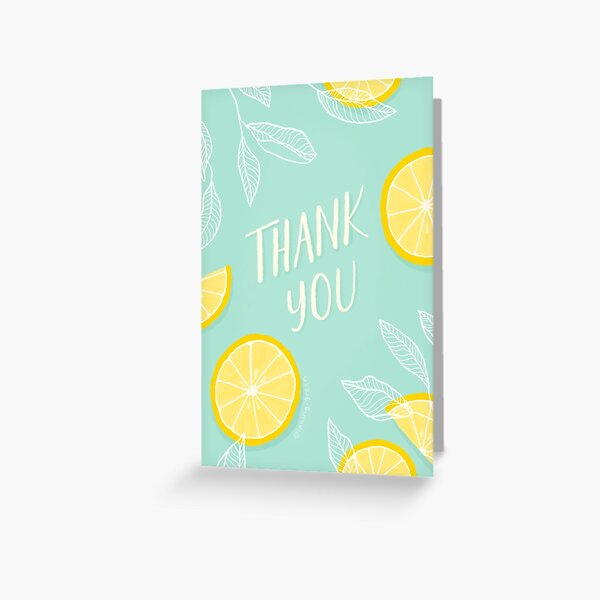 Thank You Lemons Greeting Card