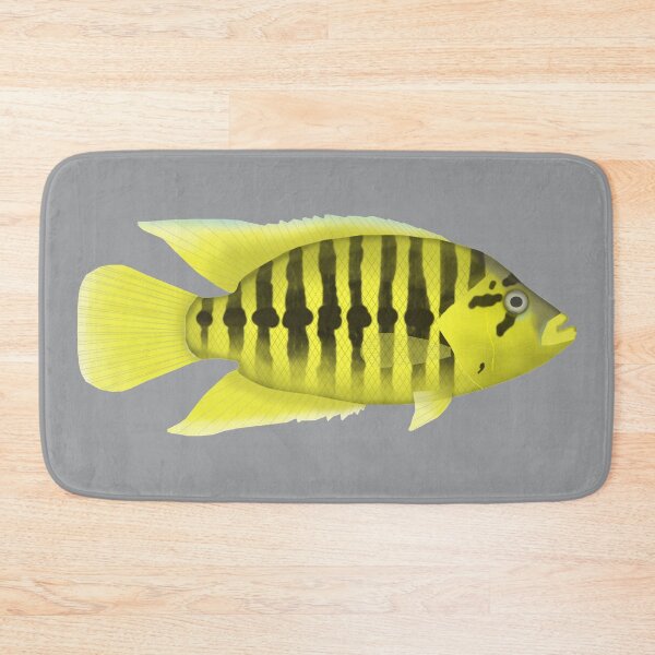 Item preview, Yellow Jacket cichlid designed and sold by fishfolkart.