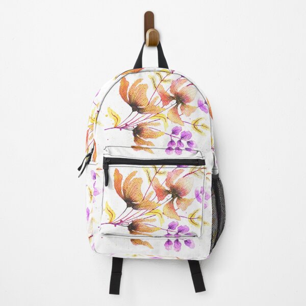 Item preview, Beautiful Orange Yellow Purple Pink flowers with leaves designed and sold by Maitri-Sanghvi1.