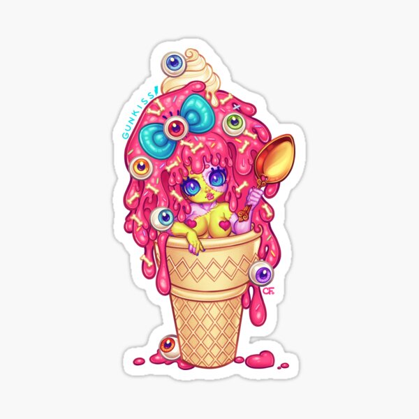 Ice-Cream Zombie Girl Sticker