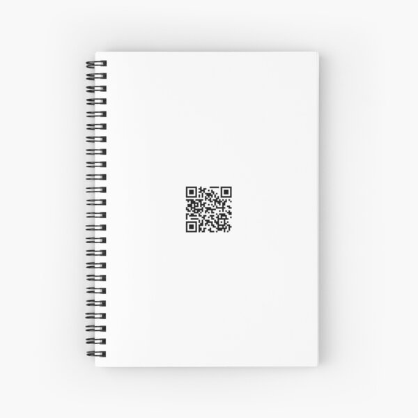 Rick Roll Link QR Code Spiral Notebook for Sale by magsdesigns