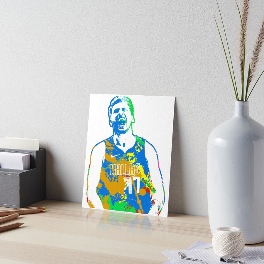 "Luka Doncic Paint Splatter Design" Art Board Print by oliverkunovski ...