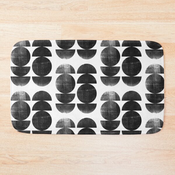 Item preview, Black and White Mid Century Modern Circles Abstract designed and sold by Janine Aykens.