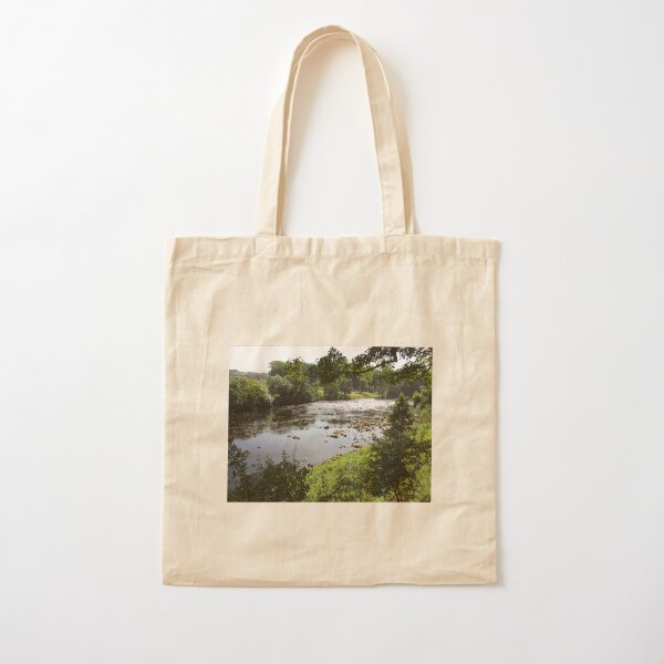Merch #94 -- Stream Between Trees - Shot 3 (Hadrian's Wall) Cotton Tote Bag
