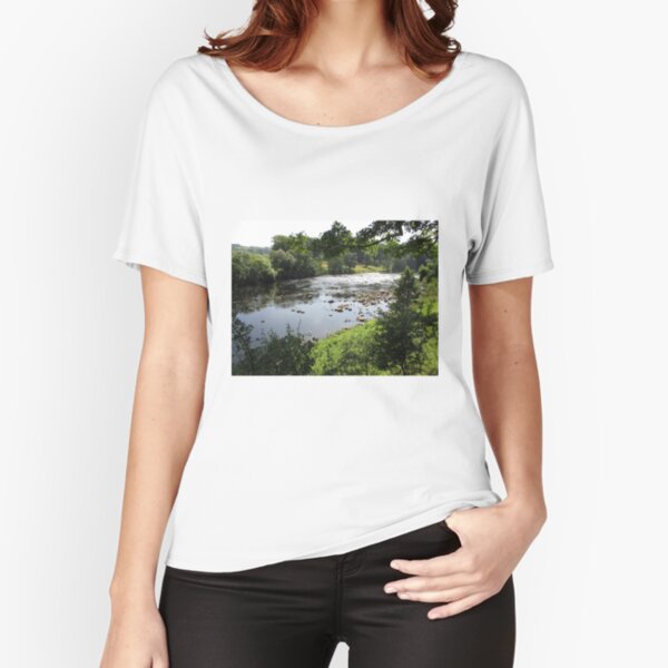 Merch #94 -- Stream Between Trees - Shot 3 (Hadrian's Wall) Relaxed Fit T-Shirt