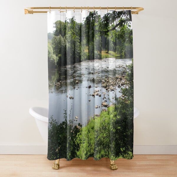 Merch #94 -- Stream Between Trees - Shot 3 (Hadrian's Wall) Shower Curtain
