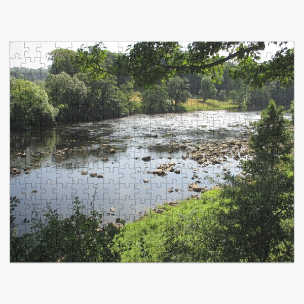 Merch #94 -- Stream Between Trees - Shot 3 (Hadrian's Wall) Jigsaw Puzzle