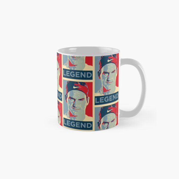 Roger Federer Legend Portrait Design Mug classique