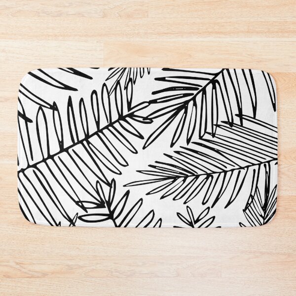 Item preview, Black and White Palm Leaves designed and sold by Tropical Arts.