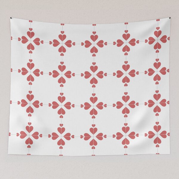 Item preview, Cute heart tile pattern designed and sold by lonelyflight.