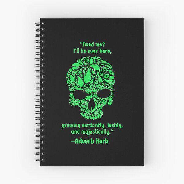 Item preview, Adverb Herb Green Skull designed and sold by GrammarDance.