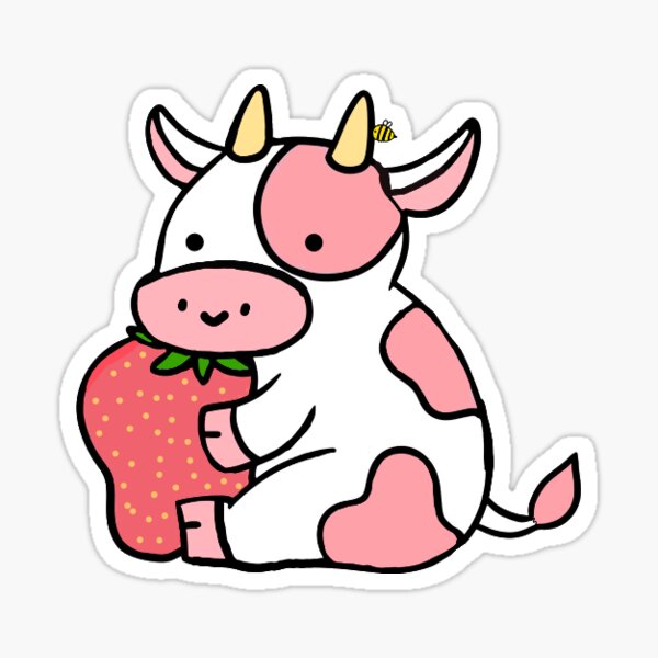 Cute Strawberry Cow Gifts Merchandise Redbubble - strawberry cow roblox id song
